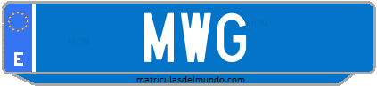 Matrícula de taxi MWG