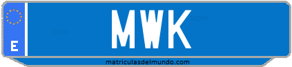 Matrícula de taxi MWK