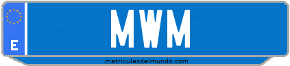 Matrícula de taxi MWM