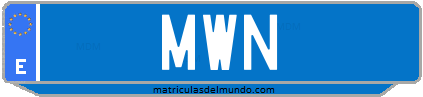 Matrícula de taxi MWN