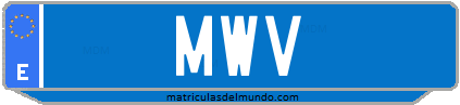 Matrícula de taxi MWV