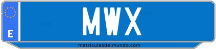 Matrícula de taxi MWX