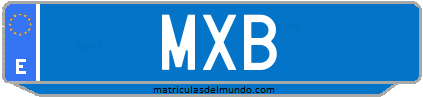 Matrícula de taxi MXB