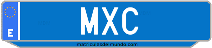 Matrícula de taxi MXC
