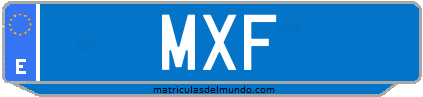Matrícula de taxi MXF