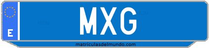 Matrícula de taxi MXG