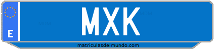 Matrícula de taxi MXK