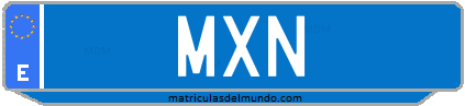 Matrícula de taxi MXN