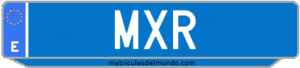 Matrícula de taxi MXR