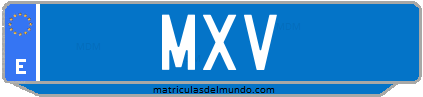 Matrícula de taxi MXV