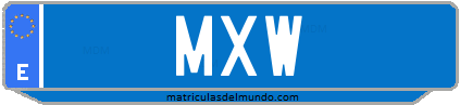 Matrícula de taxi MXW