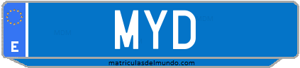 Matrícula de taxi MYD
