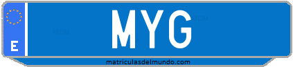Matrícula de taxi MYG