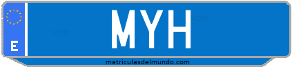 Matrícula de taxi MYH