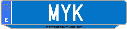 Matrícula de taxi MYK