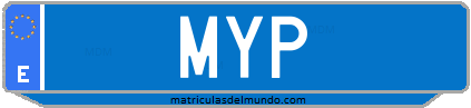 Matrícula de taxi MYP