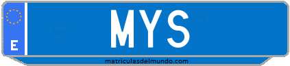 Matrícula de taxi MYS