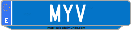 Matrícula de taxi MYV