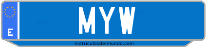 Matrícula de taxi MYW