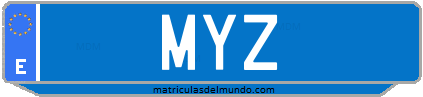Matrícula de taxi MYZ