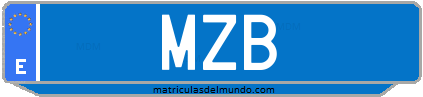 Matrícula de taxi MZB