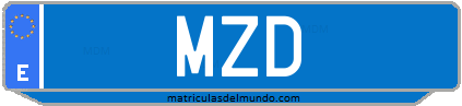 Matrícula de taxi MZD