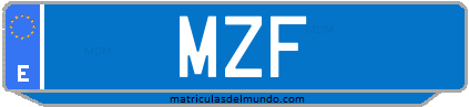 Matrícula de taxi MZF