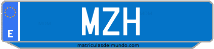 Matrícula de taxi MZH