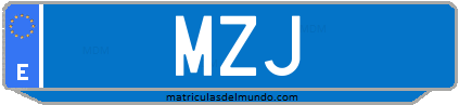Matrícula de taxi MZJ