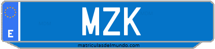 Matrícula de taxi MZK