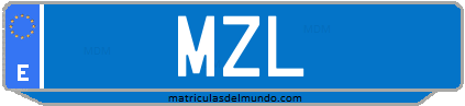 Matrícula de taxi MZL