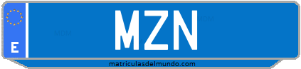 Matrícula de taxi MZN