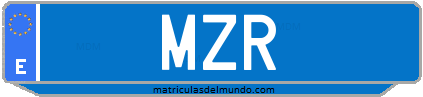 Matrícula de taxi MZR