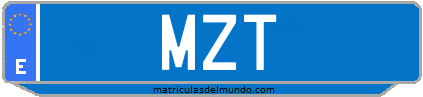 Matrícula de taxi MZT