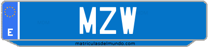 Matrícula de taxi MZW