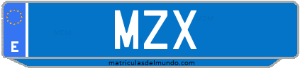 Matrícula de taxi MZX
