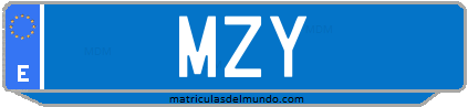 Matrícula de taxi MZY