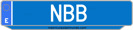 Matrícula de taxi NBB