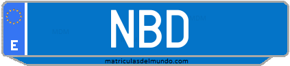 Matrícula de taxi NBD