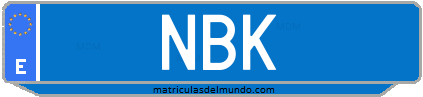 Matrícula de taxi NBK