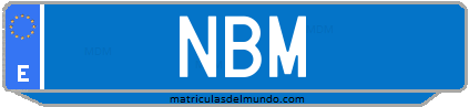 Matrícula de taxi NBM