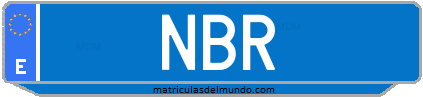 Matrícula de taxi NBR