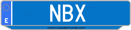 Matrícula de taxi NBX