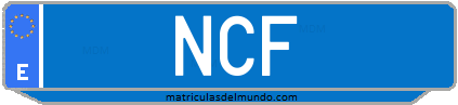 Matrícula de taxi NCF