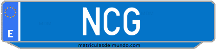 Matrícula de taxi NCG