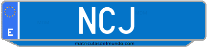 Matrícula de taxi NCJ