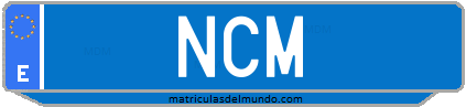 Matrícula de taxi NCM