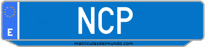 Matrícula de taxi NCP