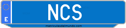 Matrícula de taxi NCS