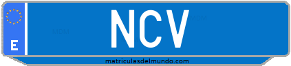 Matrícula de taxi NCV
